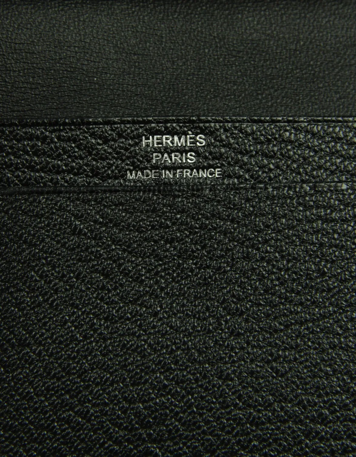 Hermes Black Chevre Leather Mini Bearn Wallet