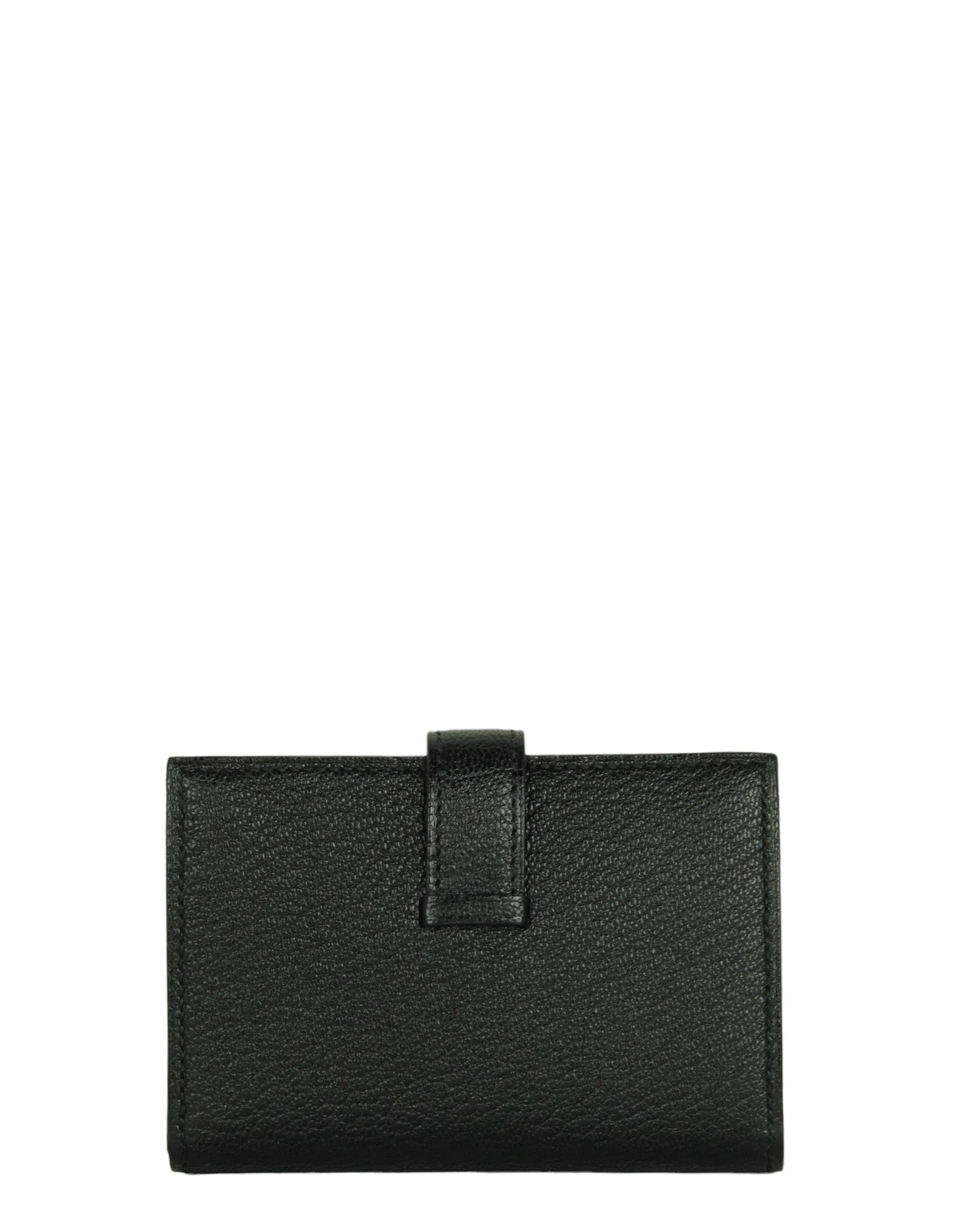 Hermes Black Chevre Leather Mini Bearn Wallet