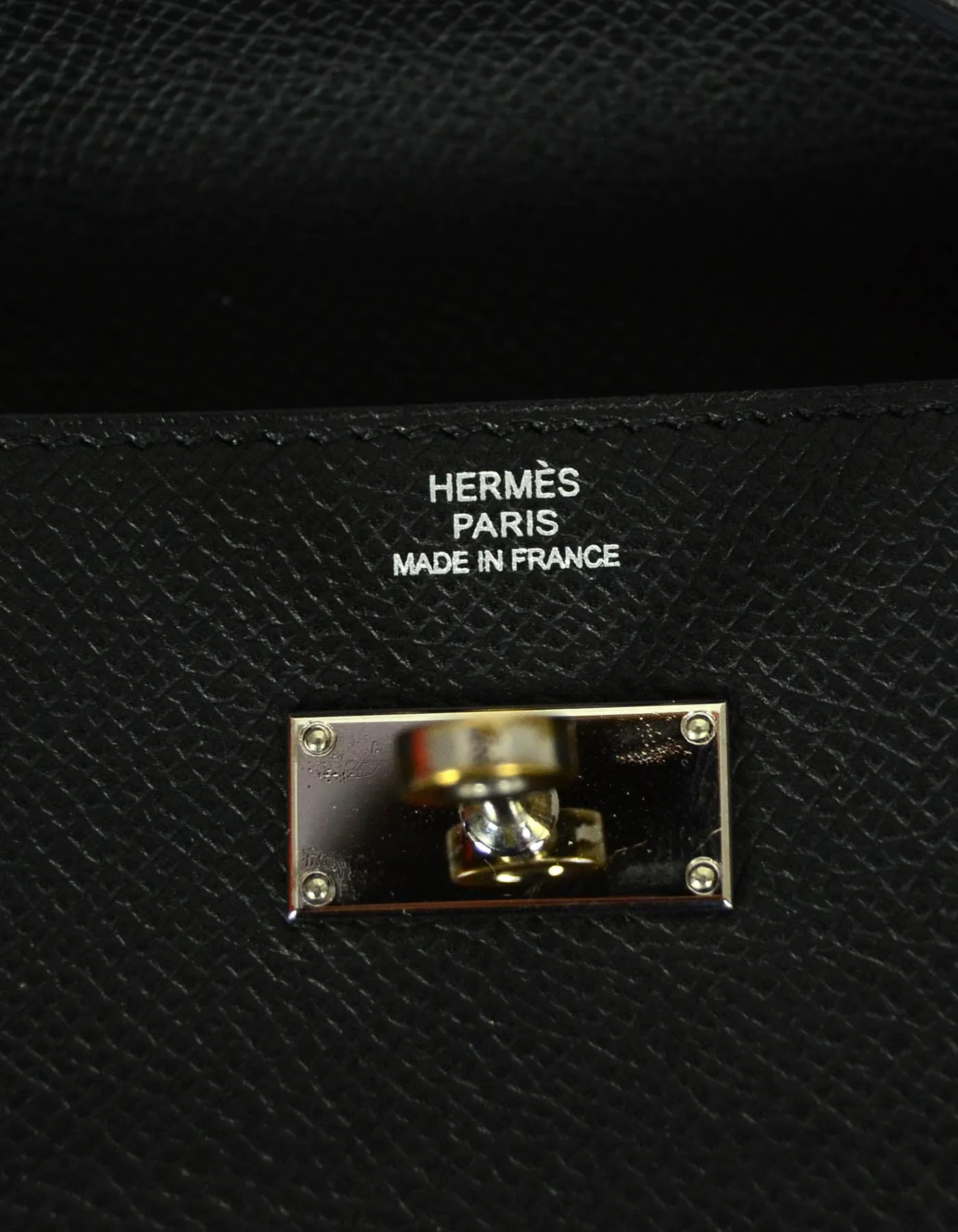 Hermes Black Epsom Kelly Longue Wallet w/ Palladium