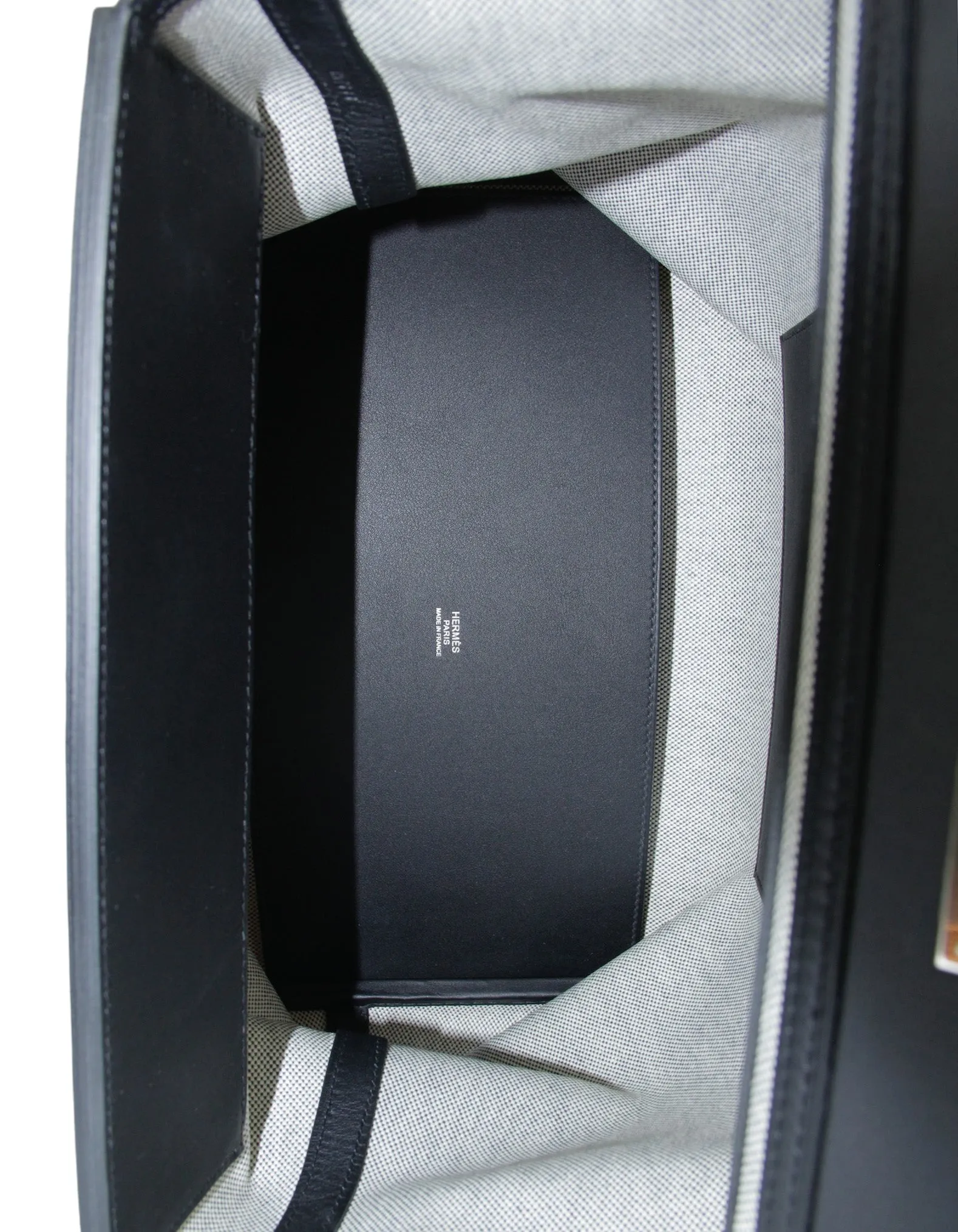Hermes Black H Viking/ Swift Toile 35cm 24/24 Bag