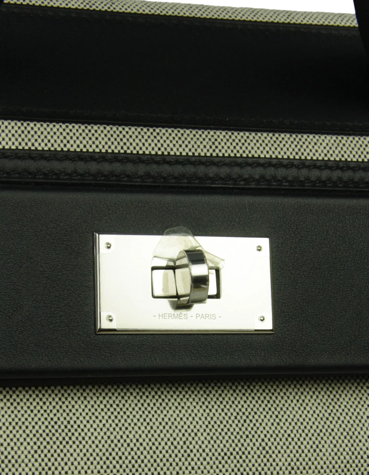 Hermes Black H Viking/ Swift Toile 35cm 24/24 Bag