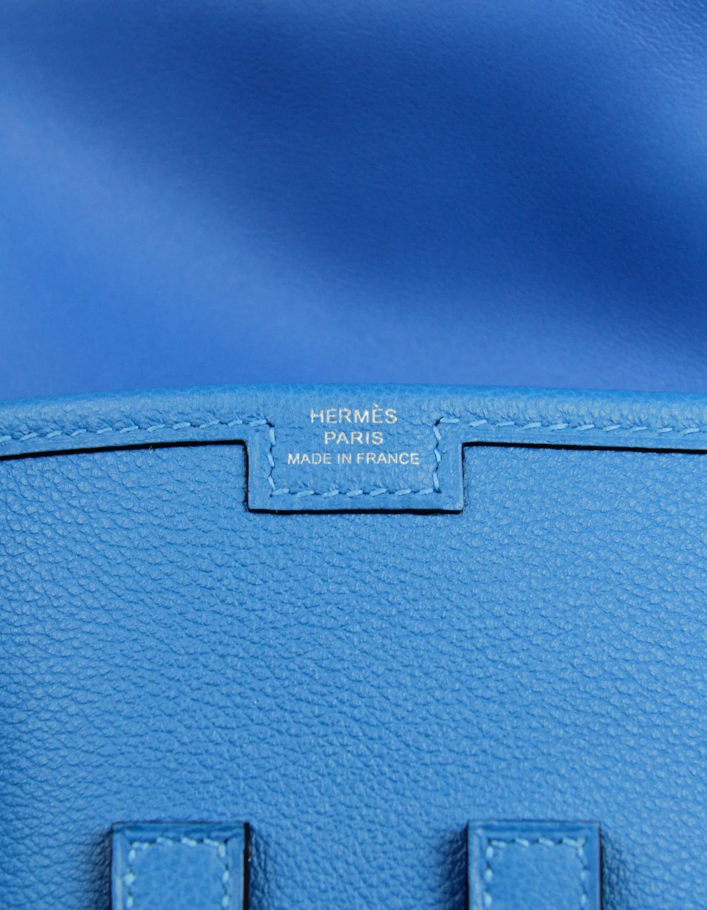 Hermes Bleu Frida Blue Swift Jige Elan Clutch