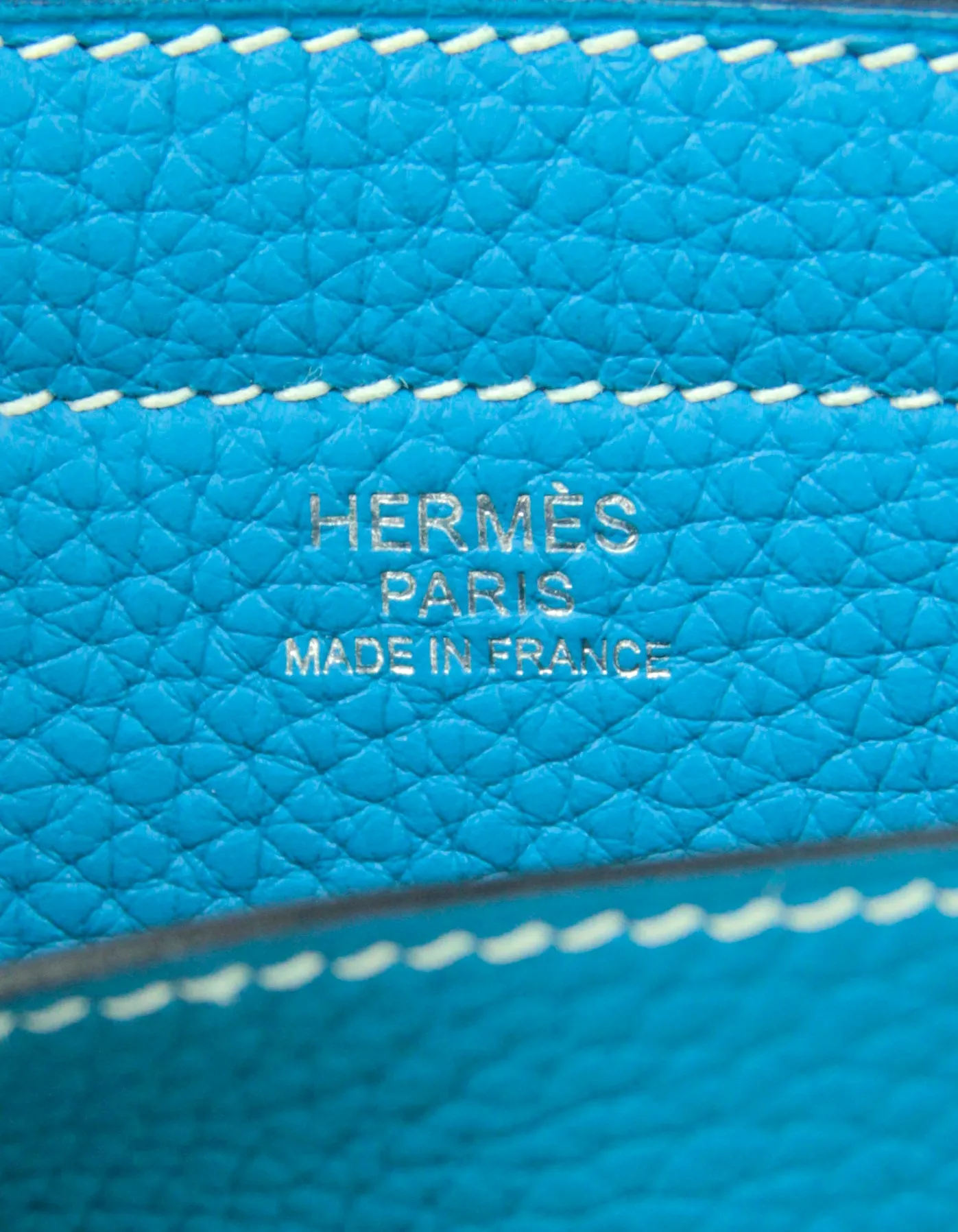 Hermes Blue Taurillon Clemence Leather Cabasellier 31 Tote Bag