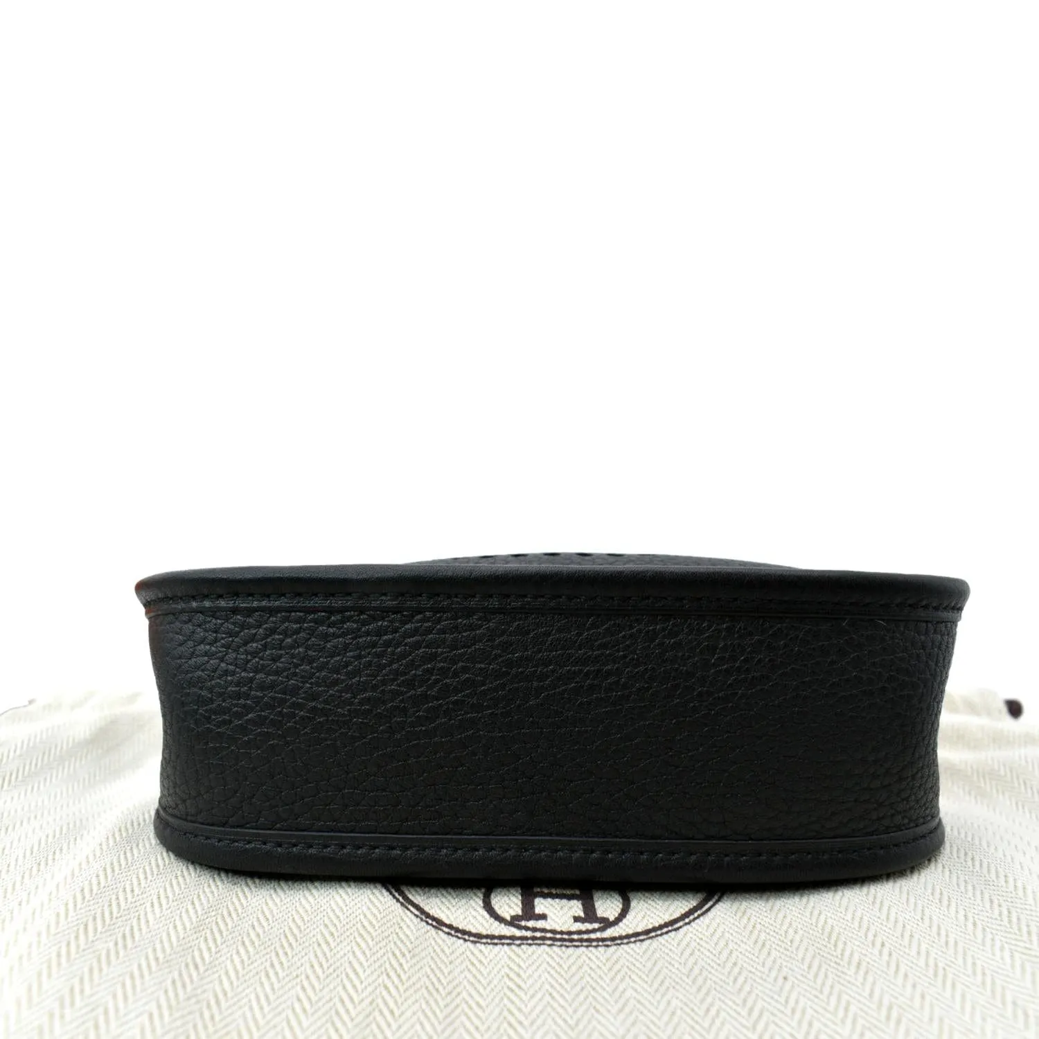 HERMES Evelyne Amazone TPM III Clemence Leather Crossbody Bag Black