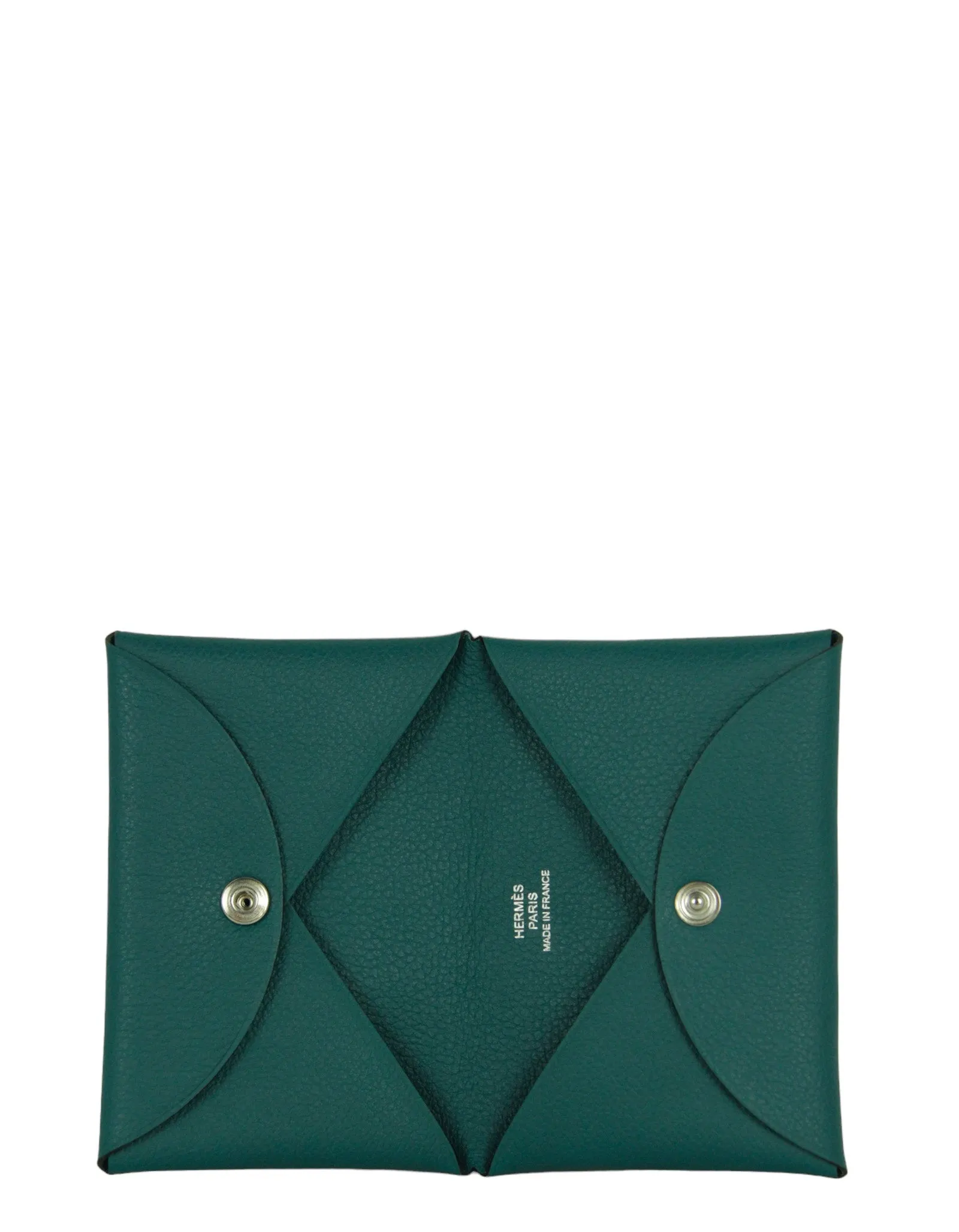 Hermes Malachite Chevre Mysore Calvi Card Holder