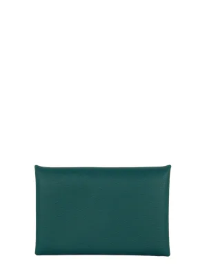 Hermes Malachite Chevre Mysore Calvi Card Holder