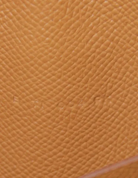 Hermes Tan Gold Epsom Leather Clic 16 Wallet On Strap Crossbody Bag