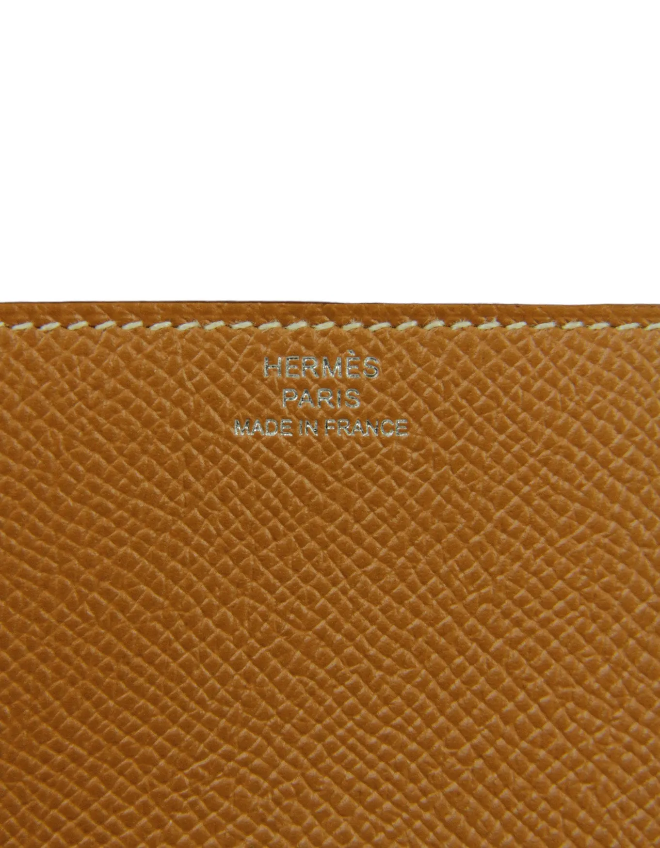 Hermes Tan Gold Epsom Leather Clic 16 Wallet On Strap Crossbody Bag