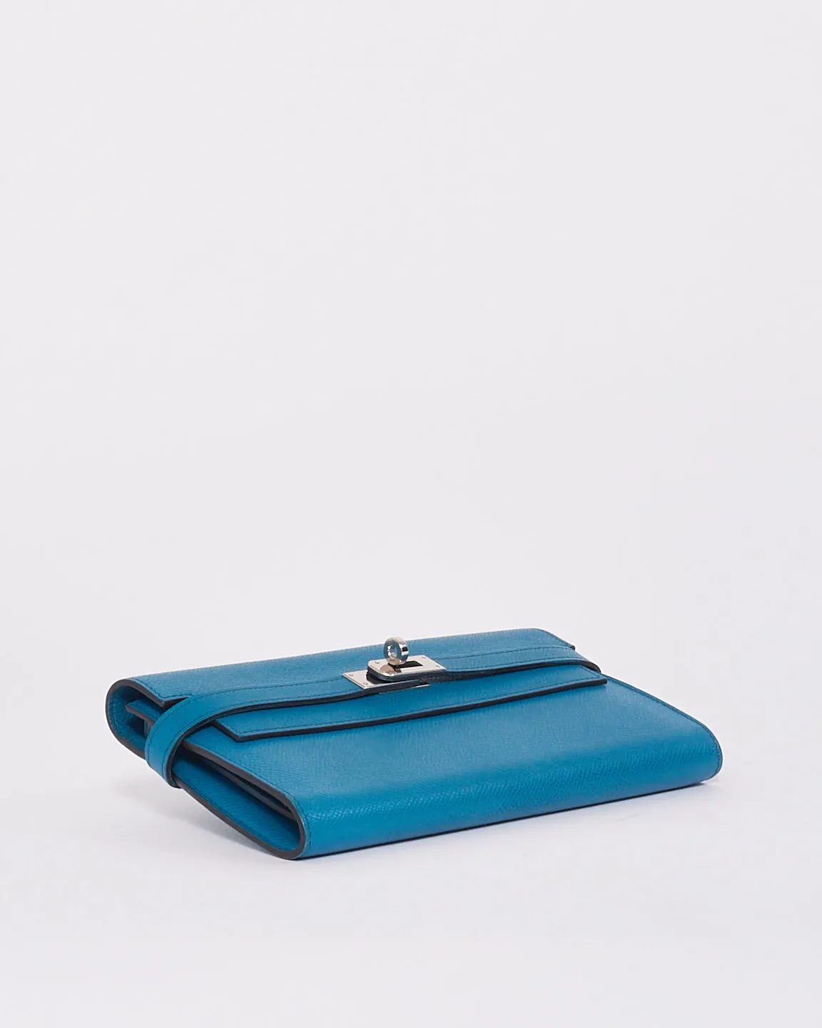 Hermès Blue Colvert Epsom Kelly Classic Wallet