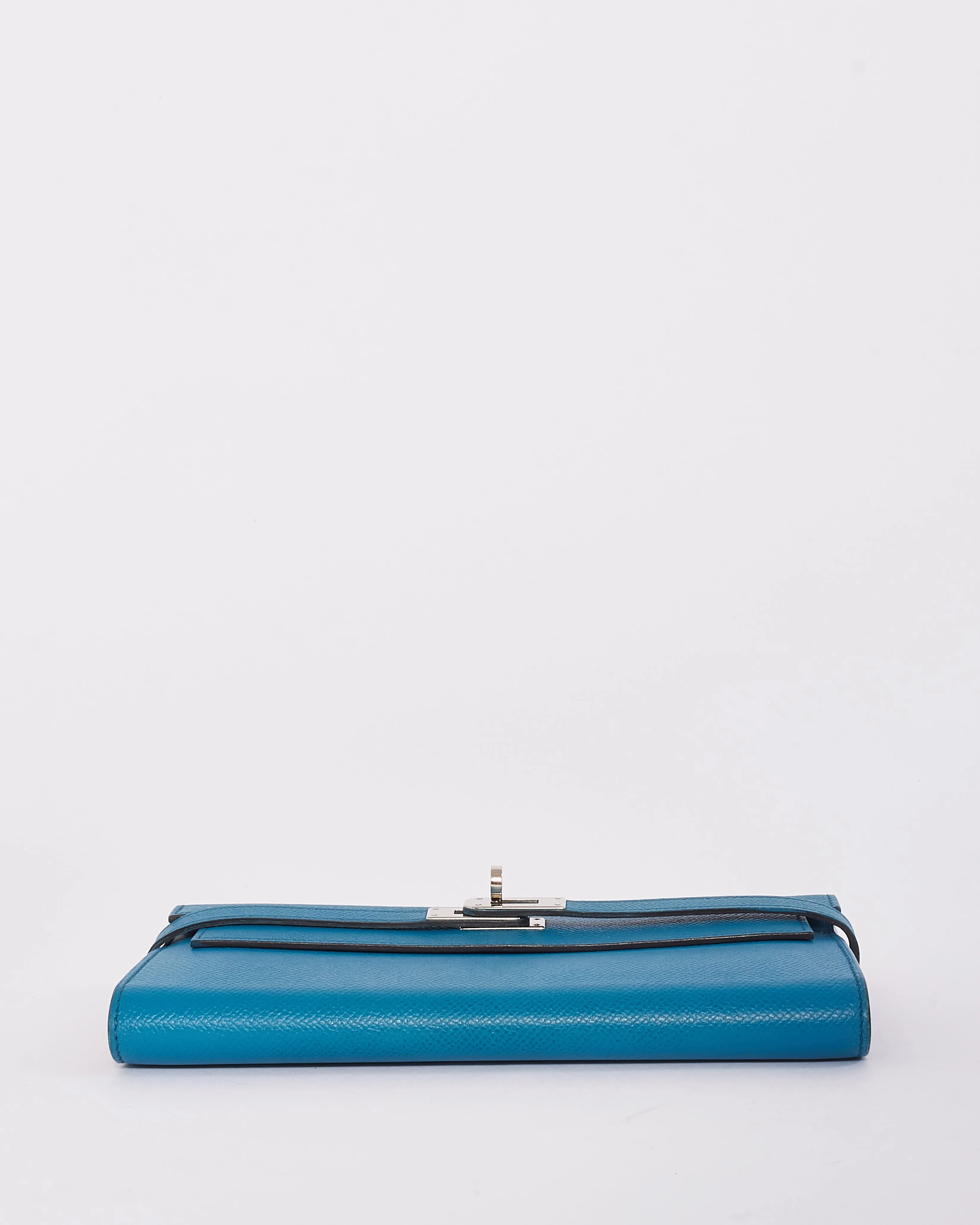 Hermès Blue Colvert Epsom Kelly Classic Wallet