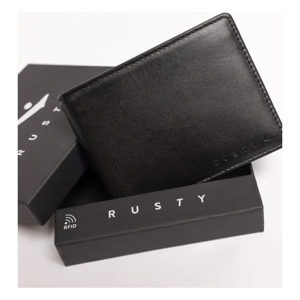 High River 2 Leather Wallet - Black