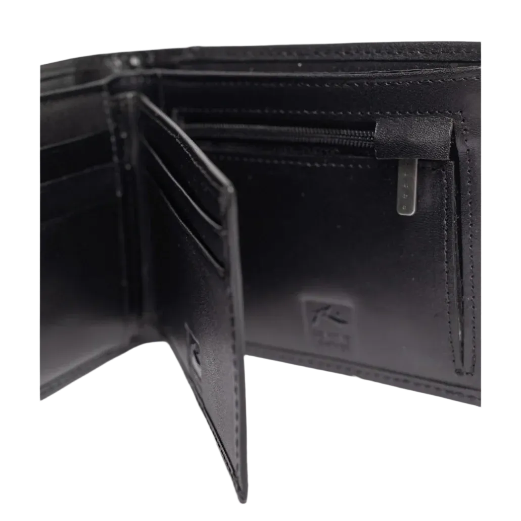 High River 2 Leather Wallet - Black