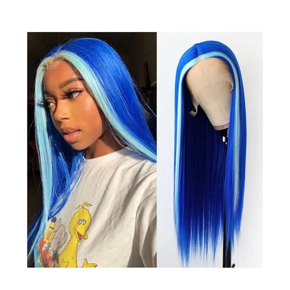 Highlight Blue Wig,Baby Blue Hair Wig,Mermaid Blue Wig