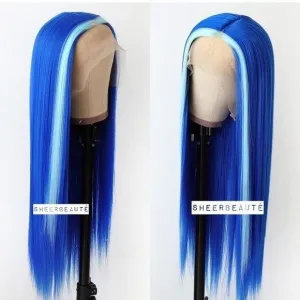 Highlight Blue Wig,Baby Blue Hair Wig,Mermaid Blue Wig