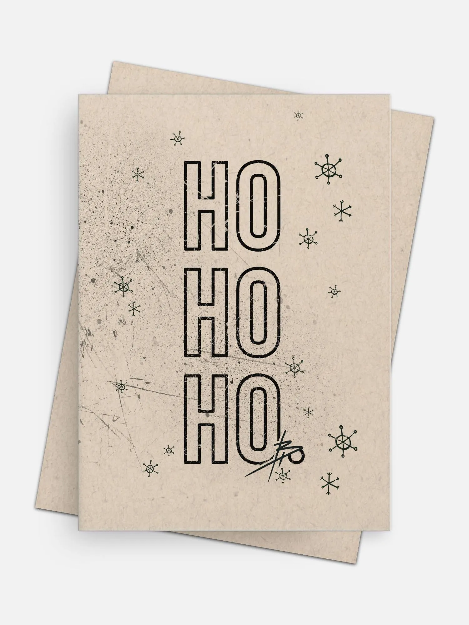 Ho Ho Ho / Merry Christmas Holiday Card