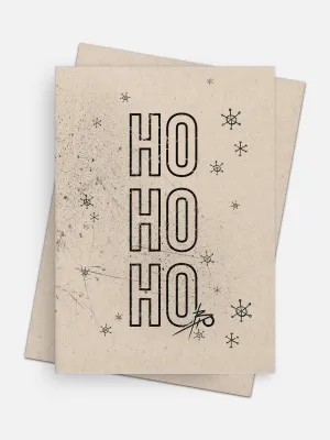Ho Ho Ho / Merry Christmas Holiday Card