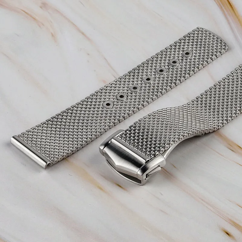 Hole Adjustable Mesh Watch Straps