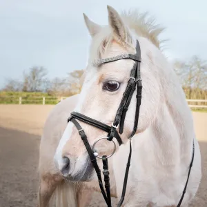 Horze Pony Bridle Black & White