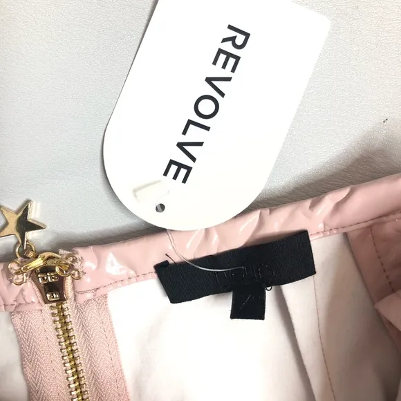 H:OURS Siren Mini Skirt in Nude Gloss
