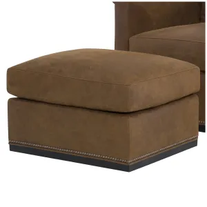 Houston Leather Ottoman