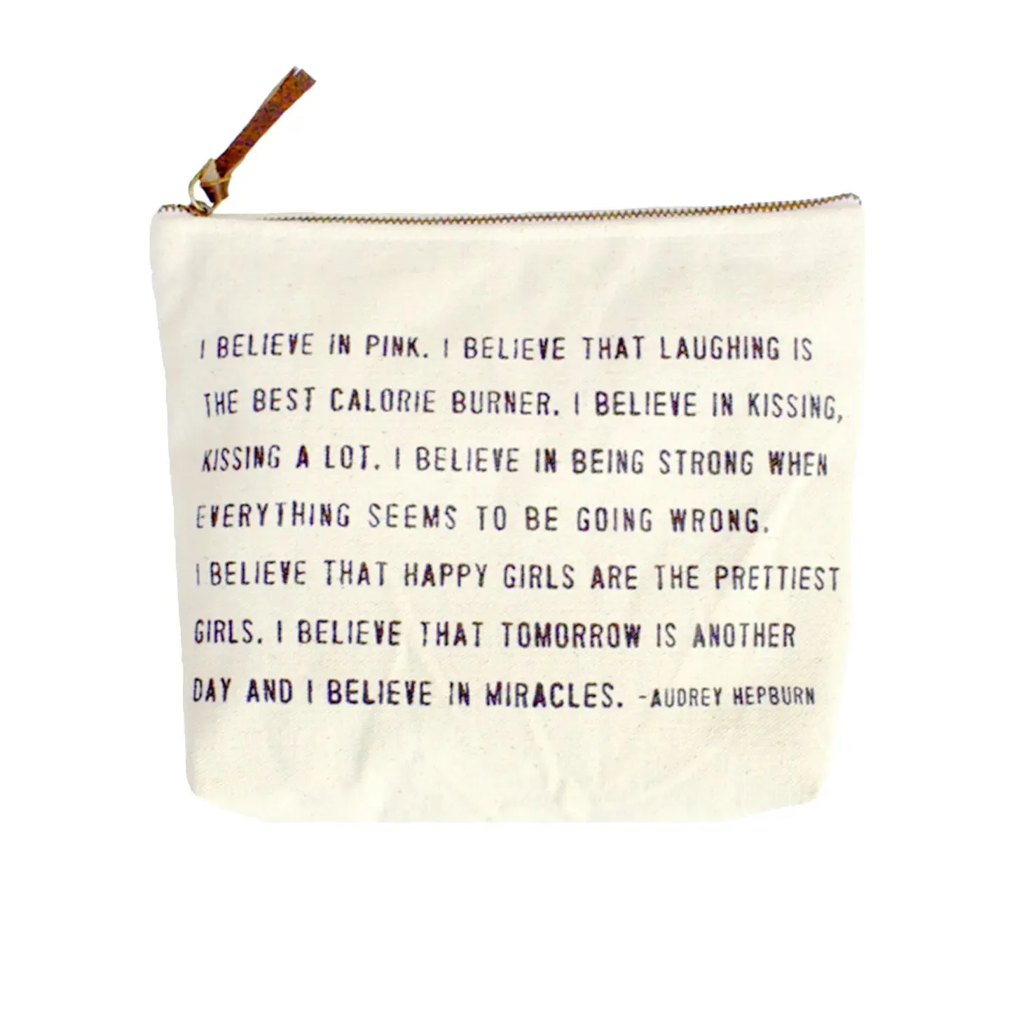I Believe in Pink (Audrey Hepburn) Canvas Zip Bag