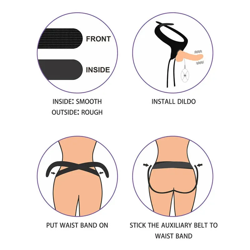Ingen Vibrating Easy Strap-On Set -  17.8 cm (7'') Vibrating Strap-On