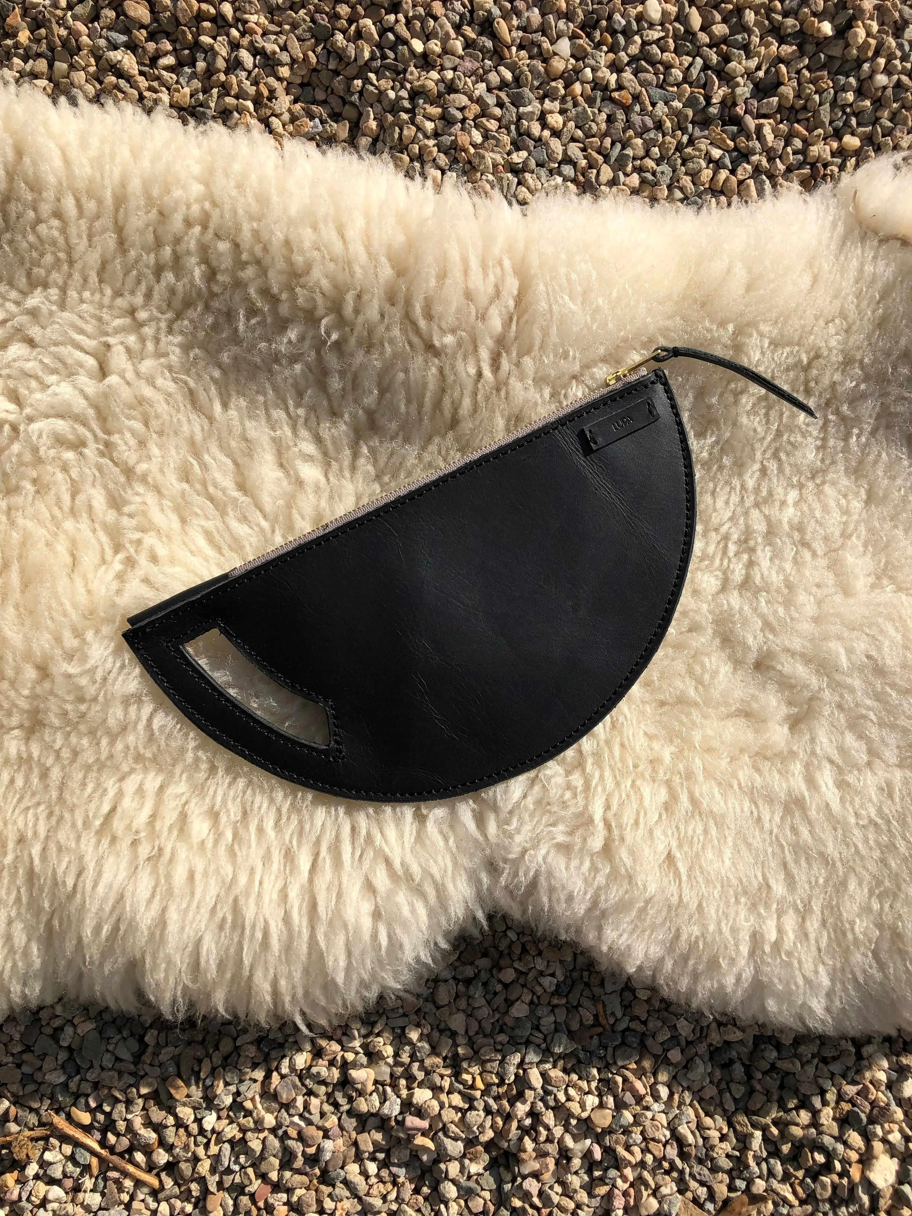 Irving mini half circle clutch