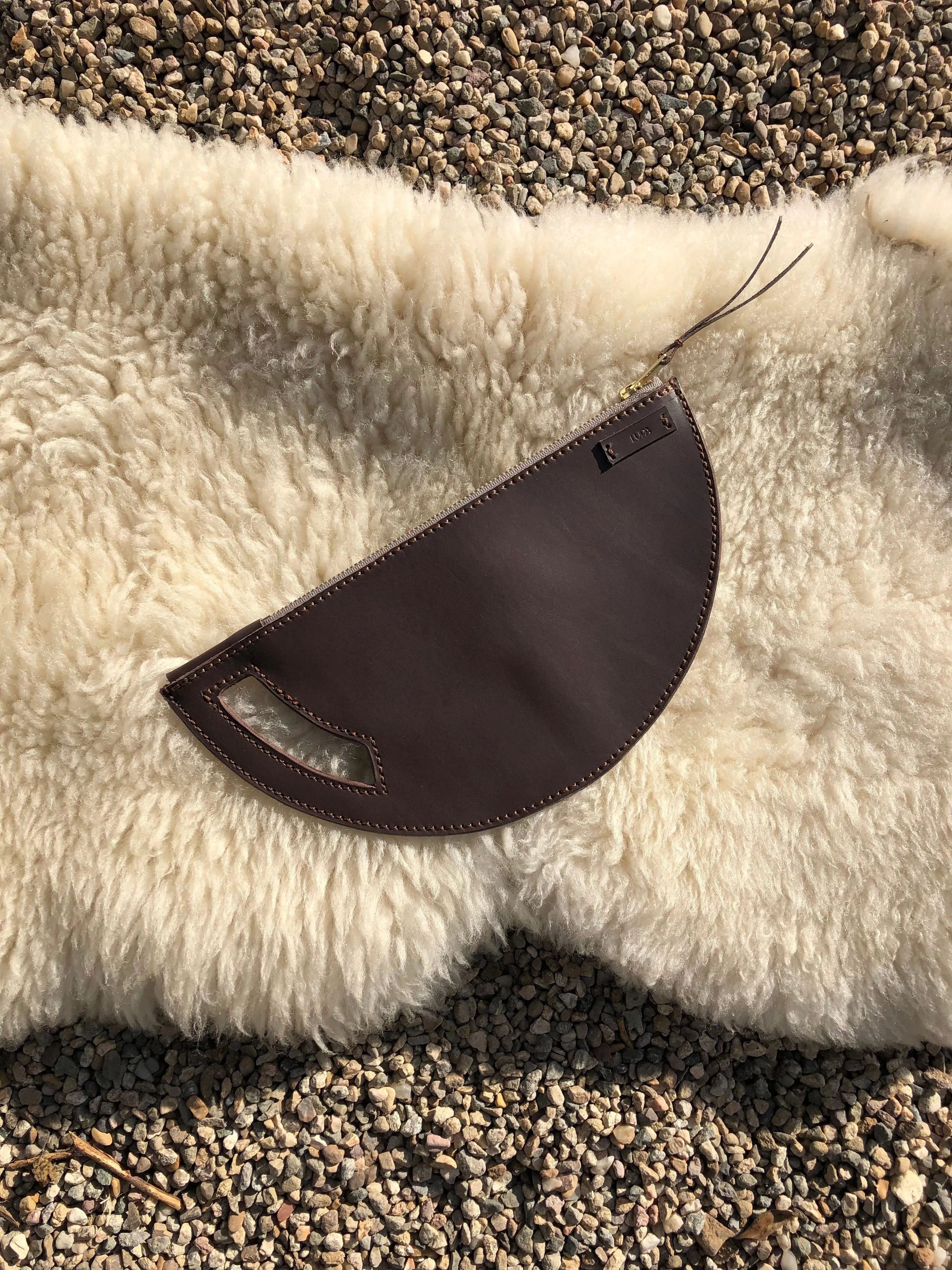 Irving mini half circle clutch