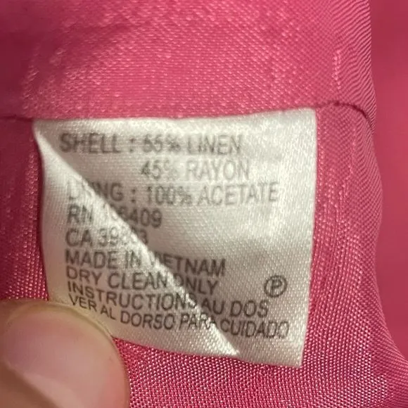 Isabella DeMarco Pink Linen Blend Dress