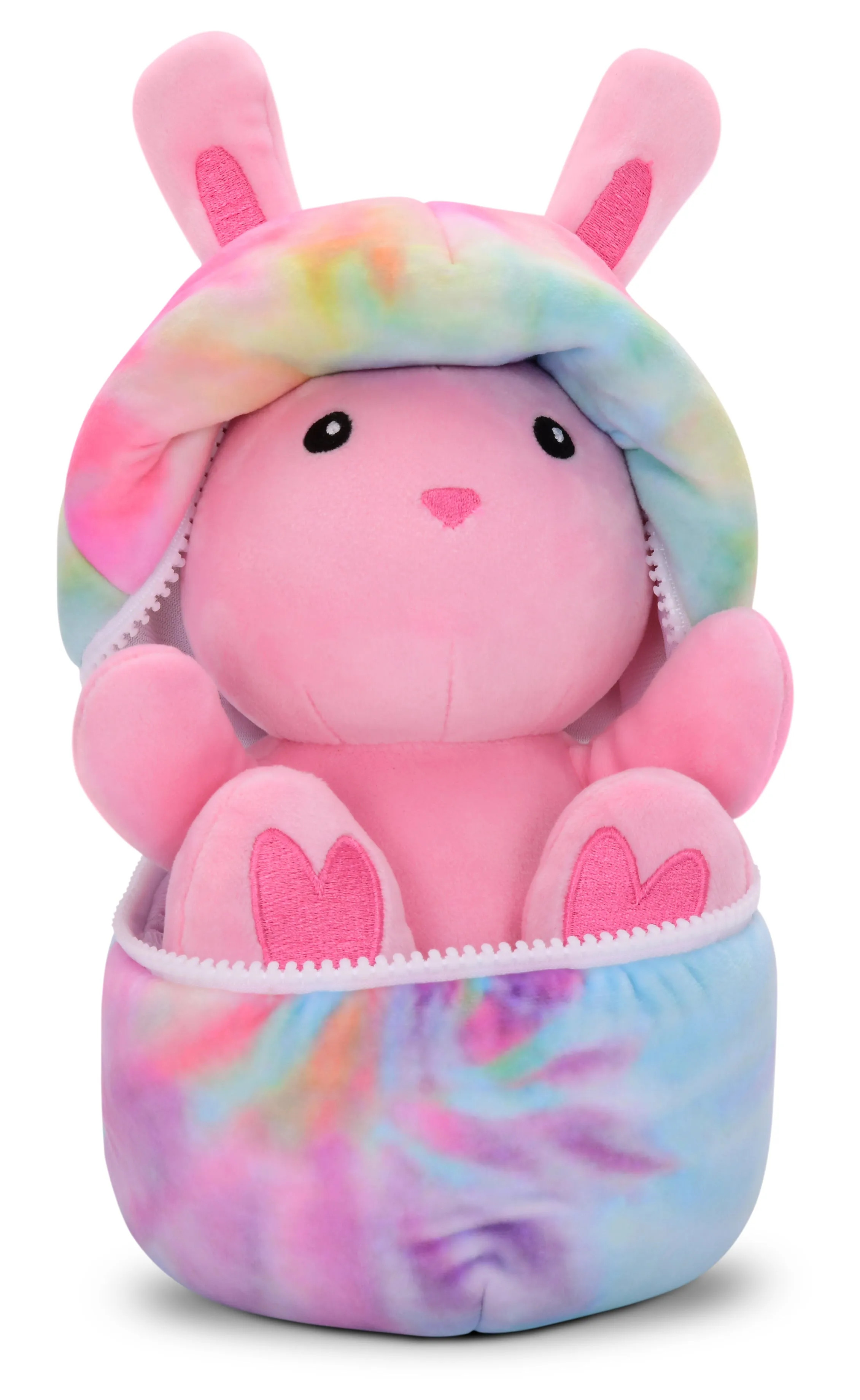 Iscream Bunny Zipper Egg Fleece Plush