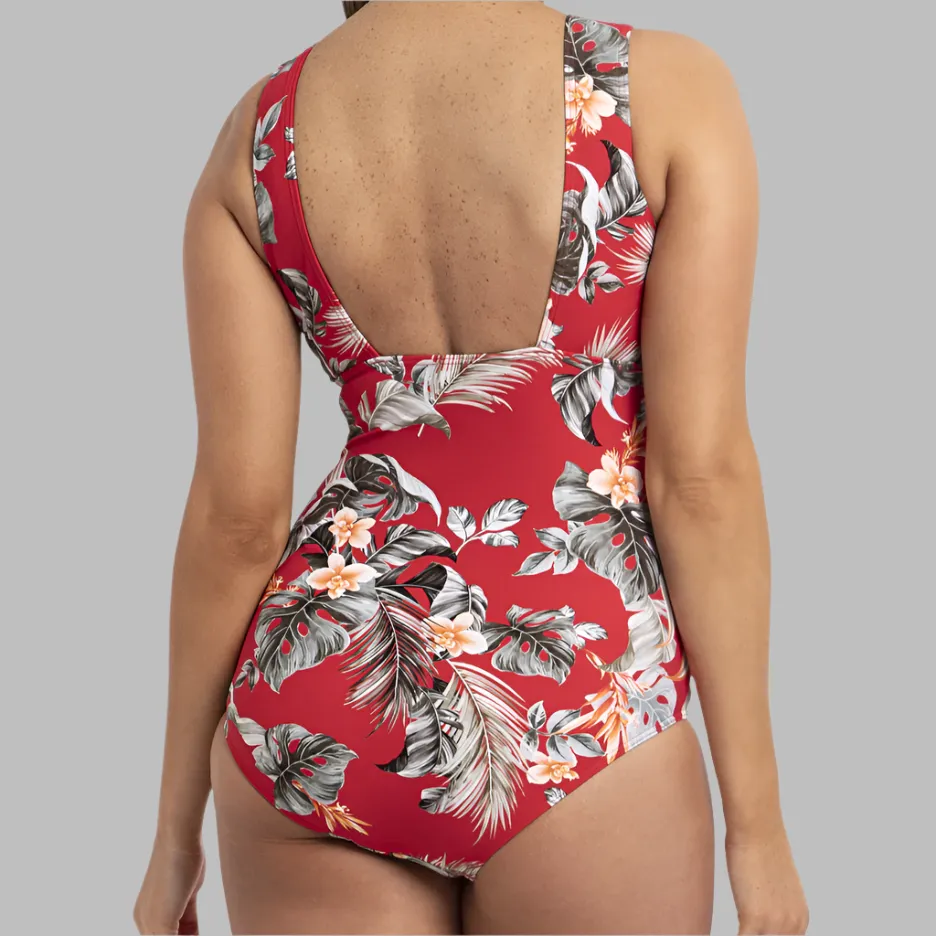 Jantzen Ayanna Square Back Mastectomy One Piece - Rose