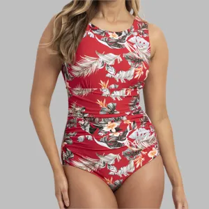 Jantzen Ayanna Square Back Mastectomy One Piece - Rose