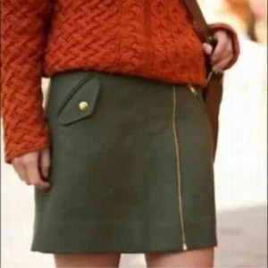 Jcrew Army Green Utilitarian Skirt