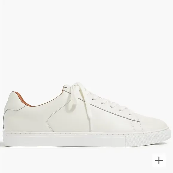 J.Crew Factory white mens Leather sneaker new comes with original box size 9.5