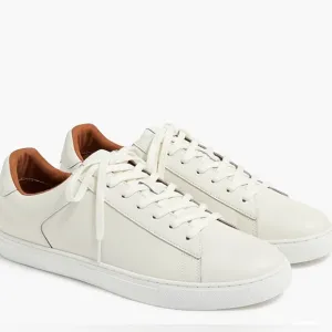 J.Crew Factory white mens Leather sneaker new comes with original box size 9.5