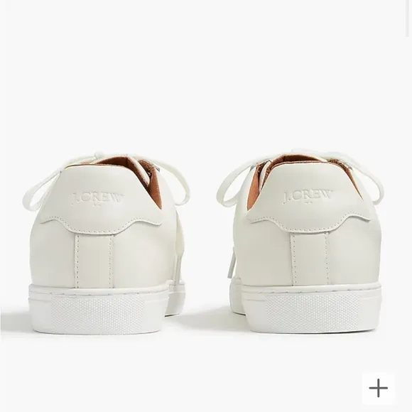 J.Crew Factory white mens Leather sneaker new comes with original box size 9.5