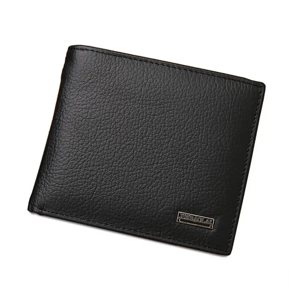 JINBAOLAI Genuine Leather Short Wallet