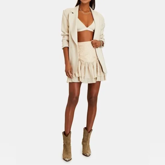 Johnathan Simkhai Jersey Triangle Bralette Champagne Large NWT