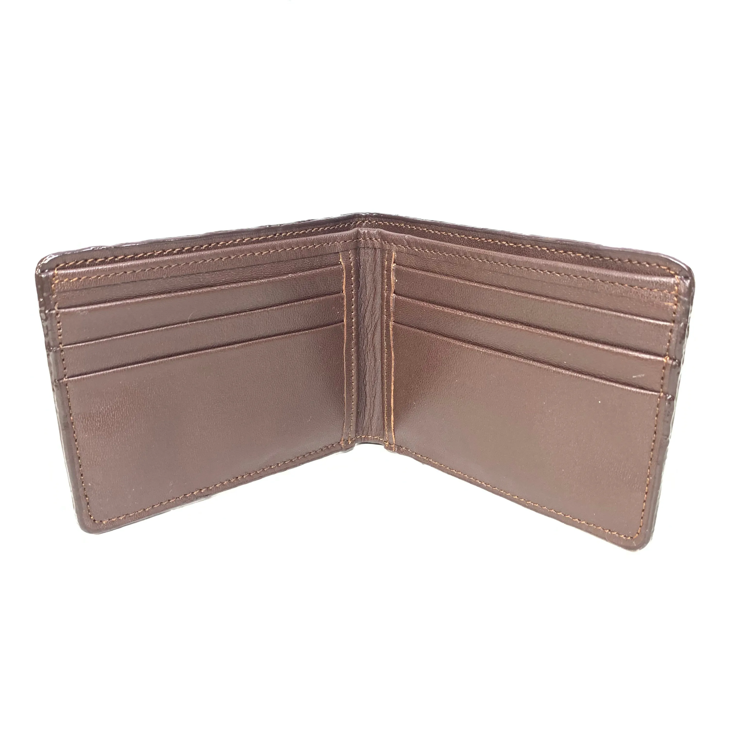 Kashani Brown Soft Alligator Belly Bi-Fold Wallet