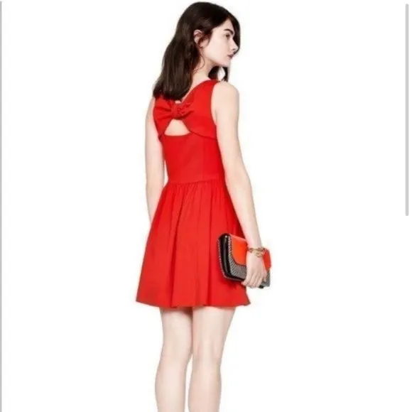 Kate Spade New York Bow Back Dress in Spicy Red Size 2