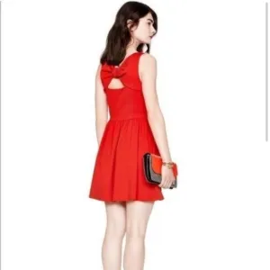 Kate Spade New York Bow Back Dress in Spicy Red Size 2