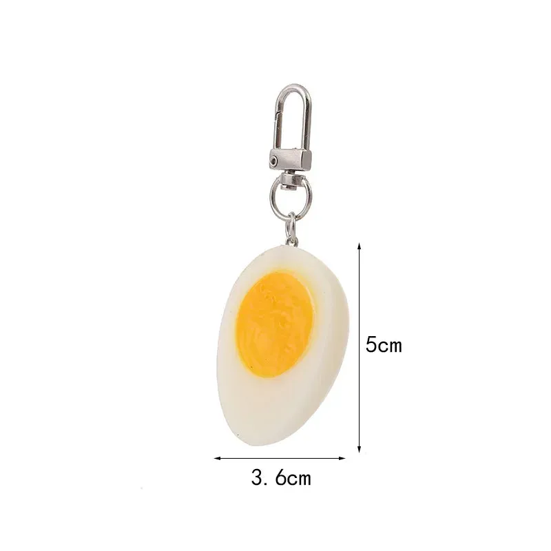 Kawaii Boiled Egg Keychain 🍳✨ Adorable PVC Pendant for Bags & Backpacks - Cute Charm Gift!