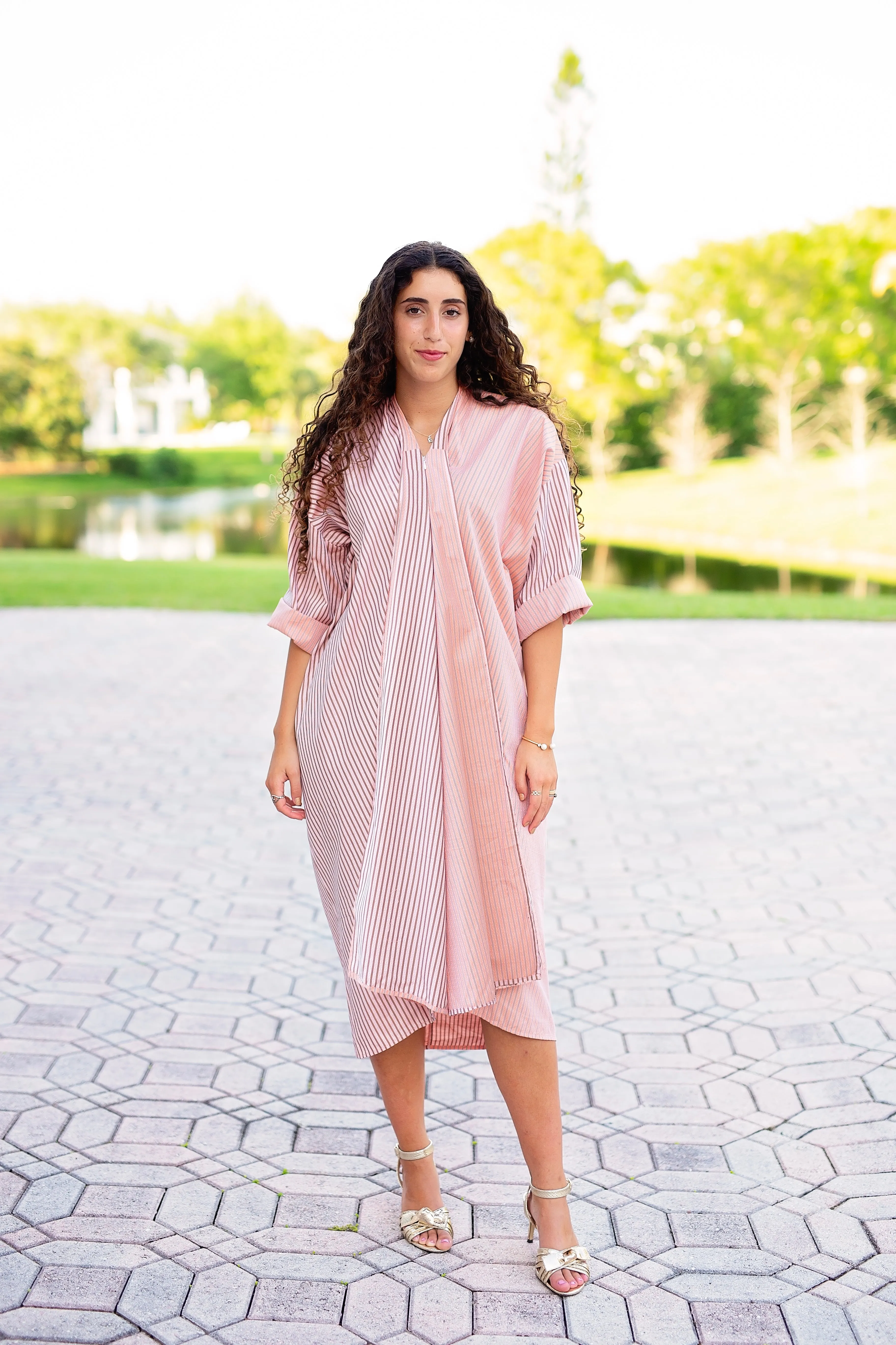 Keiko Dress - Peach Print