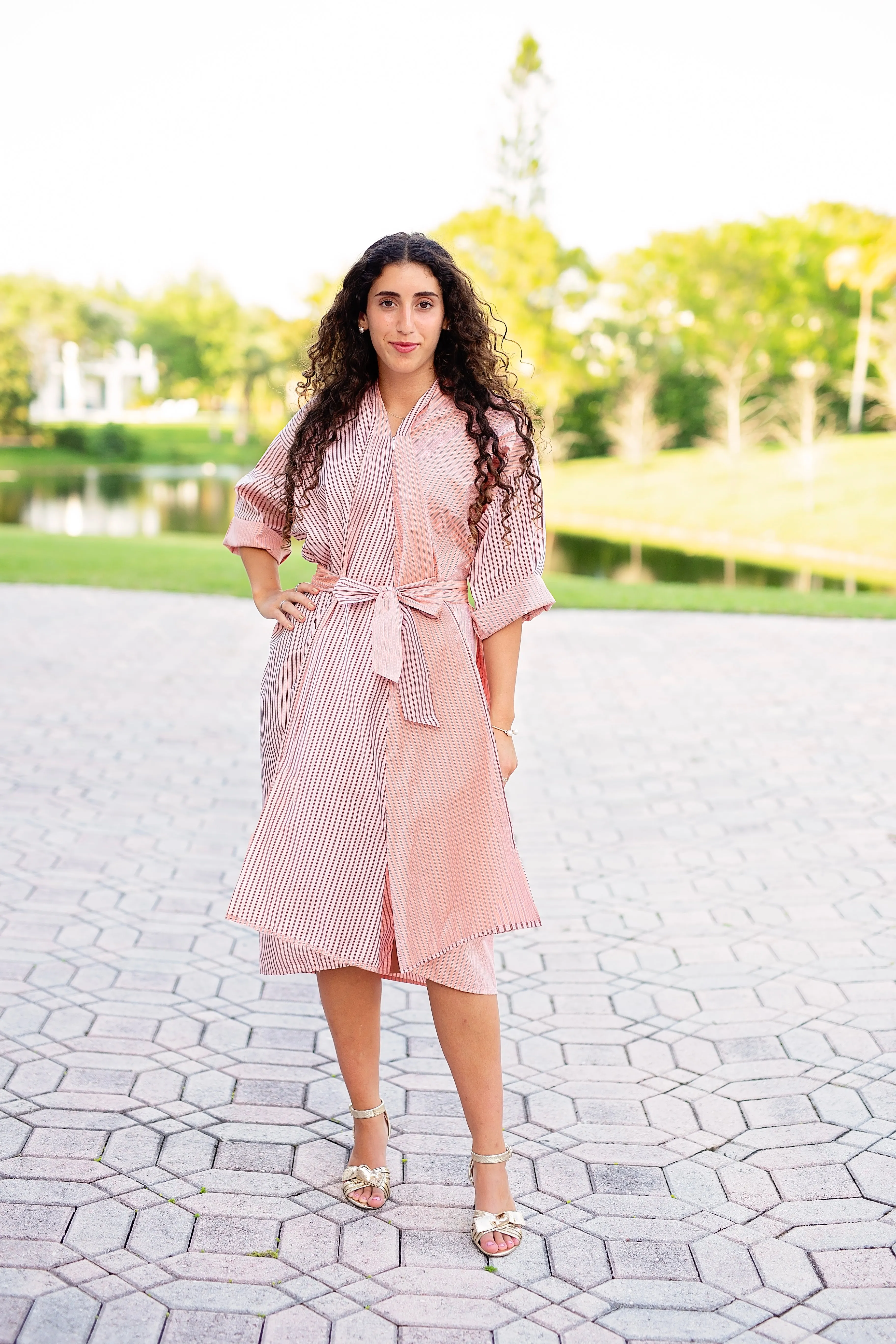 Keiko Dress - Peach Print