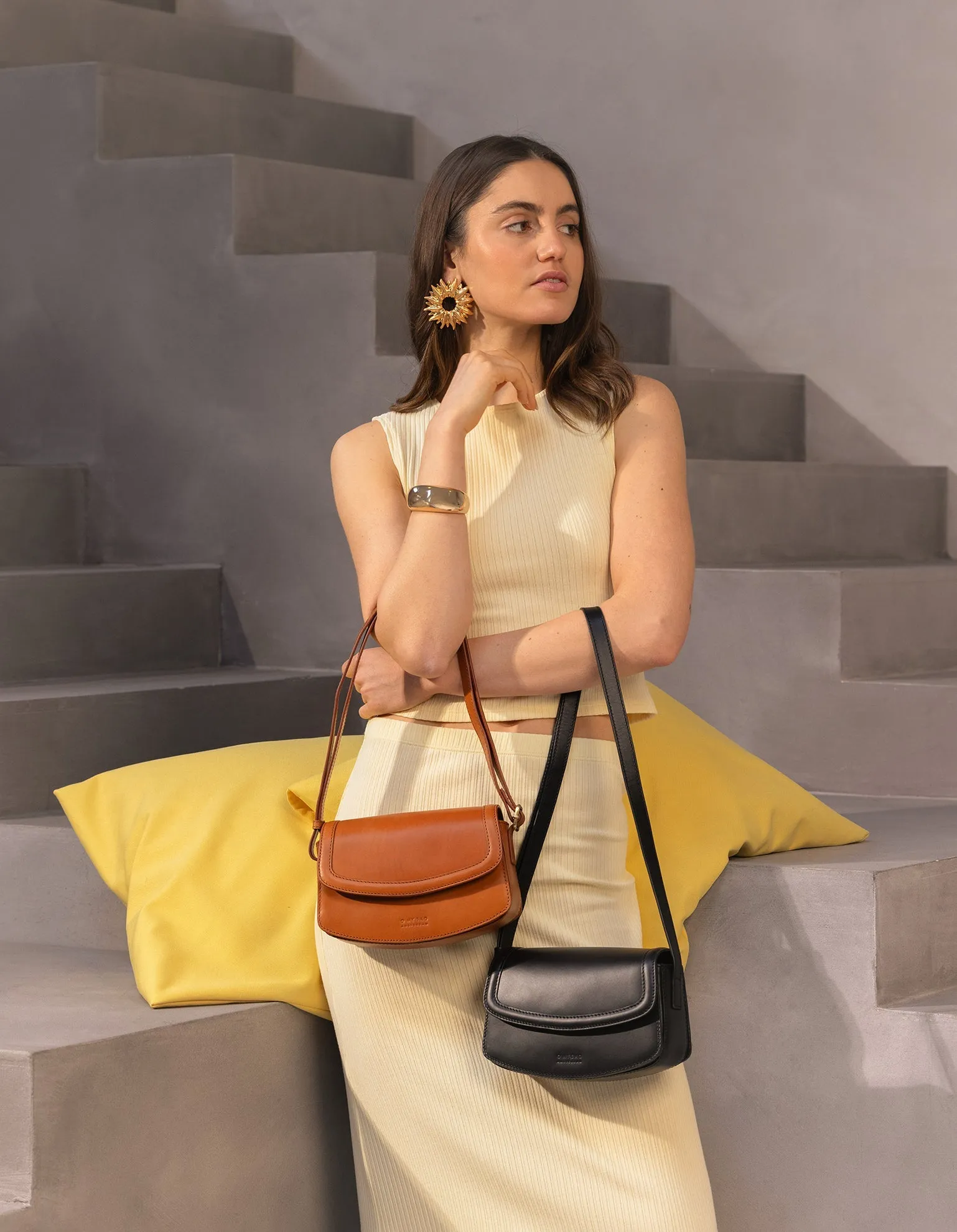 Kendalini Classic Leather Bag Black