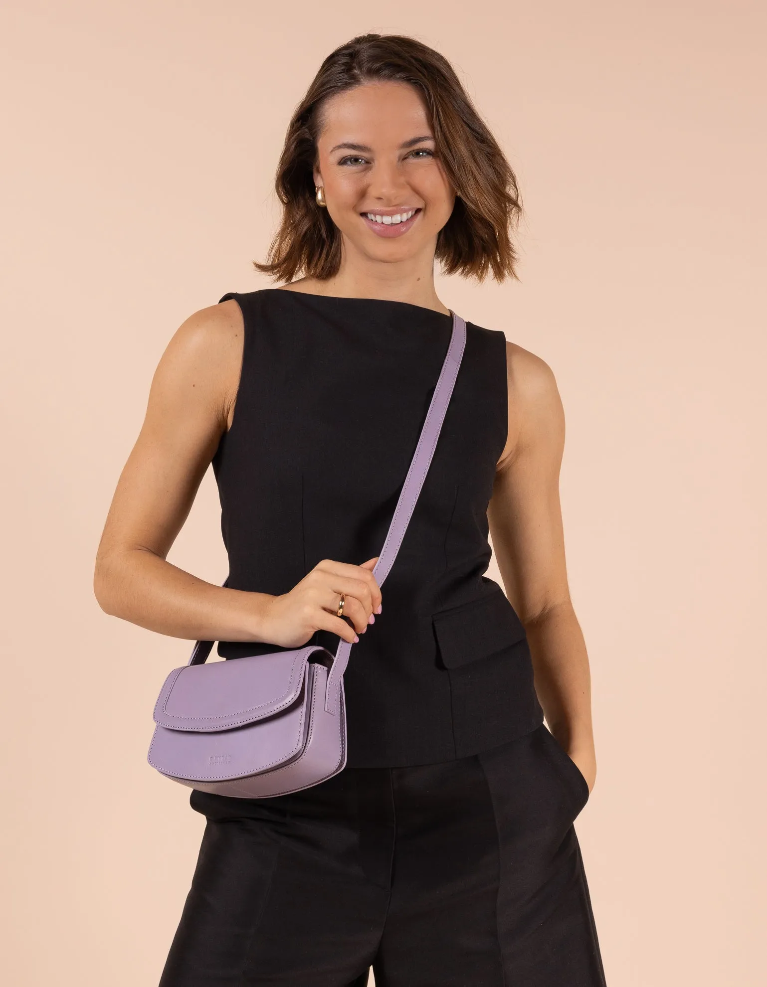 Kendalini Classic Leather Bag Lavender