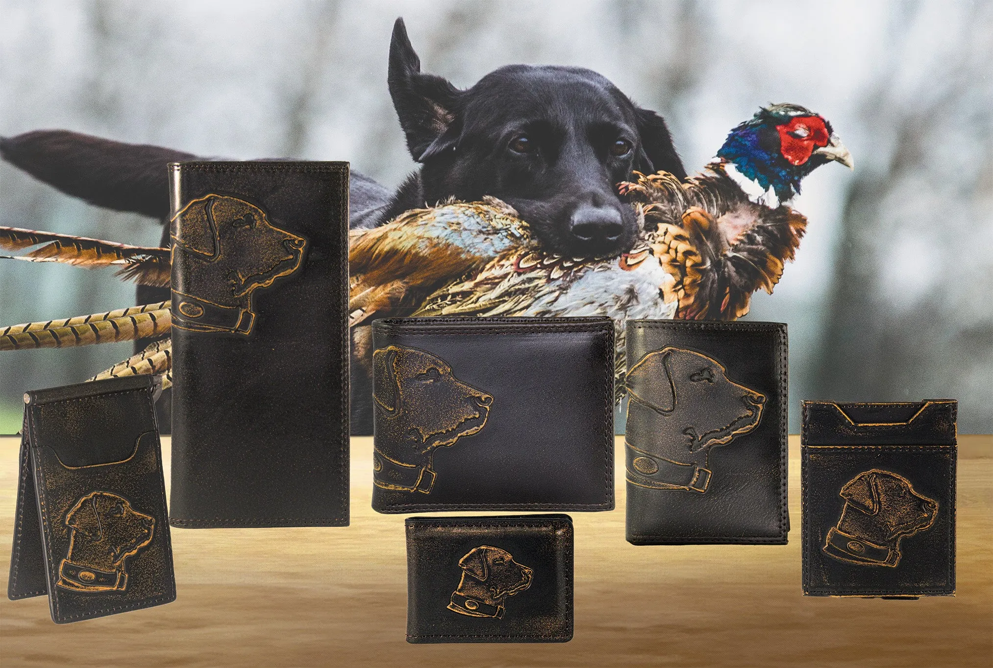 Lab Burnished Leather Money Clip