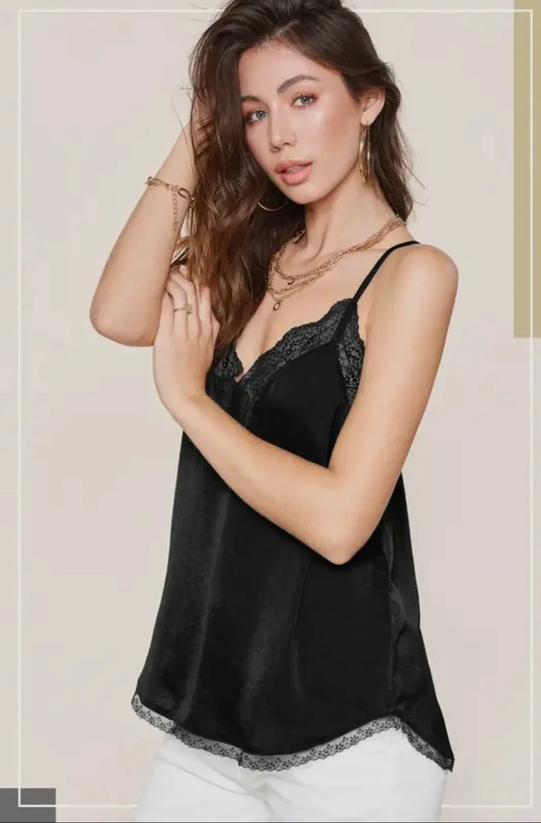 Lace Satin Camisole