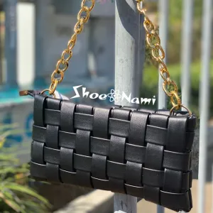 LATTICE PURSE Black