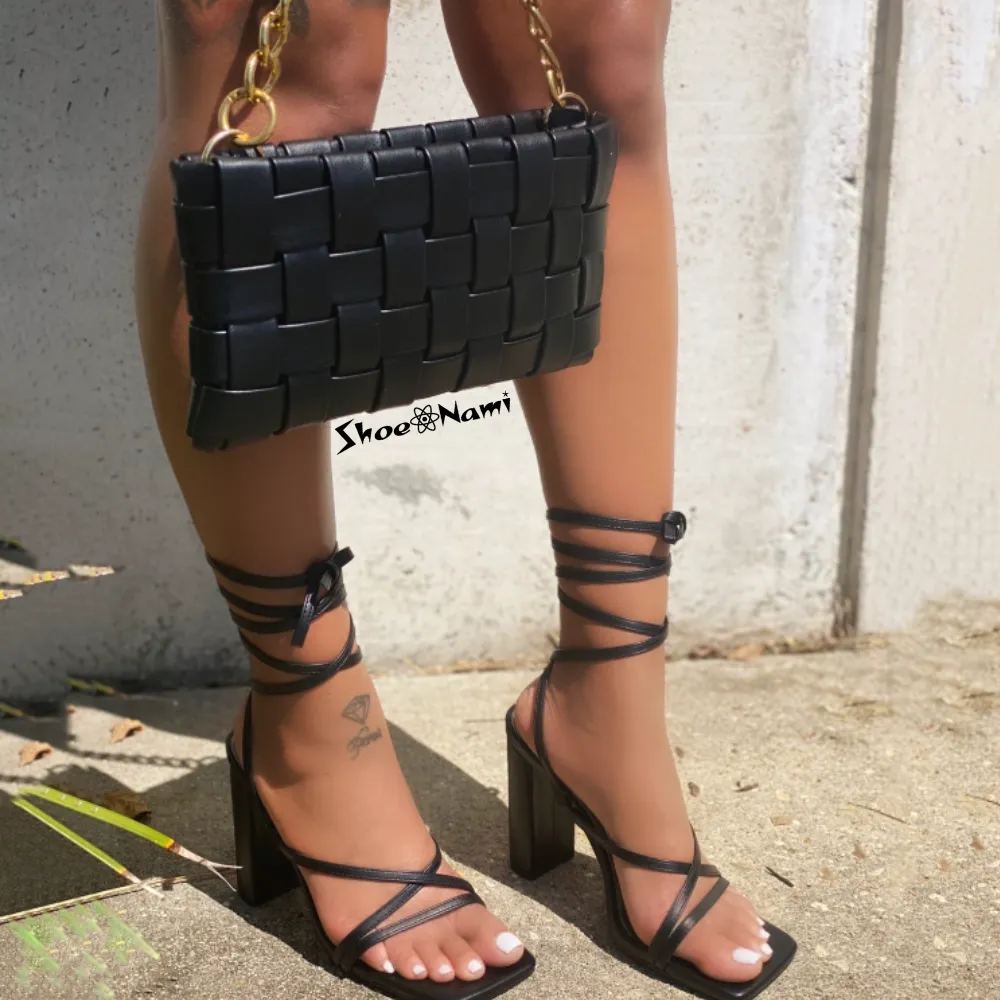 LATTICE PURSE Black